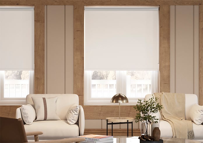 Solari (Blackout), Bright White - Motorised Roller Blind - Image 3